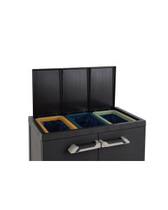 Pattumiera per raccolta differenziata in plastica PP 66x40x88 cm, Prime