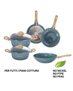 Batteria 7 pezzi, rivestimento in ceramica, induzione, Boracay SìChef