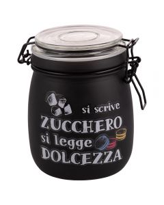 Barattolo zucchero 800 ml in vetro, Si scrive si legge