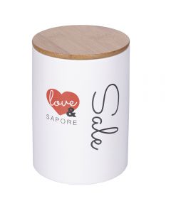 Barattolo sale 750 ml, bianco, Love and