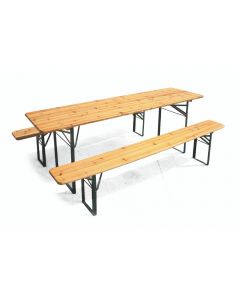 Tavolo birreria con 2 panche 200x70x76cm