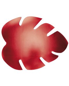 Tovaglietta foglia metallizzata rossa