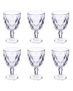 Set 6 calici 340 ml trasparenti, Elizabeth Sibilla