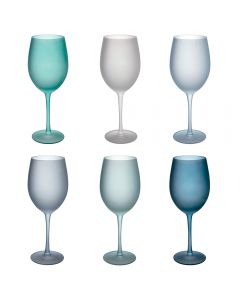 Set 6 calici 550 ml in vetro frosted