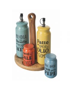 Set olio, aceto, sale e pepe, Idee