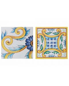 Sottobicchiere quadrato in ceramica