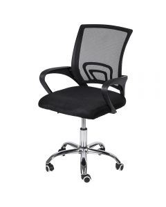 Sedia scrivania con ruote, nero, Deluxe