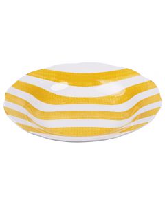 Piatto fondo in porcellana, giallo, Versilia