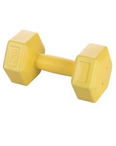 Manubrio fitness 2 Kg, giallo, FitLover