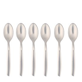 Set 6 cucchiaini moka in acciaio inox 18/0, Shark