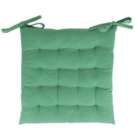 Cuscino sedia con lacci 40x40 cm, verde amazzonia, Sibilla