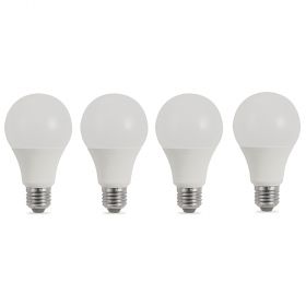 Set 4 lampadine LED E27 9W, luce calda