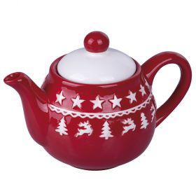 Teiera natalizia in ceramica, Red XMas