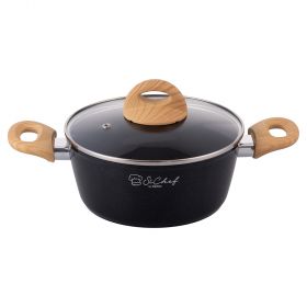 Casseruola 24 cm con coperchio, rivestimento in ceramica, induzione, Osaka SìChef