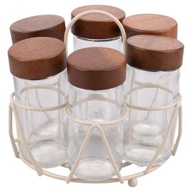Set 6 barattolini 90 ml con stand, 4 Toni