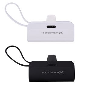 Mini powerbank 5000 mAh, USB-C e Lightning, Kooper X
