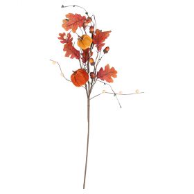 Ramo decorativo 74 cm con zucche, foglie e ghiande, Pumpkin