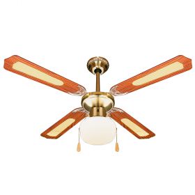 Ventilatore/lampadario a soffitto 70 W marrone