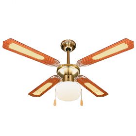 Ventilatore/lampadario a soffitto 70 W marrone