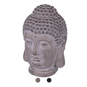 Testa di Buddha decorativa in poliresina 22,6x22x32,2 cm, Esté