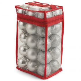 Set 30 palle di Natale argento assortite Ø 6 cm, Santa's House