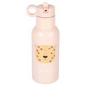 Borraccia termica 420 ml, in acciaio inox, decoro leopardo, Les Petites Safari