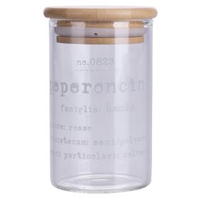 Barattolo peperoncino 200 ml, coperchio in bamboo, Identikit
