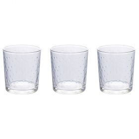 Set 3 bicchieri 270 ml in vetro, Light Bubble