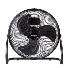 Ventilatore alta velocità Ø 50 cm con 3 pale 100 W, nero, Kooper