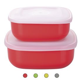 Set 2 contenitori con coperchio