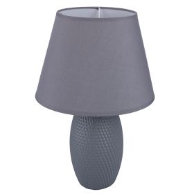 Lampada da tavolo grigia in ceramica h 39 cm