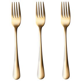 Set 3 forchette in acciaio oro lucido, 5TH Avenue