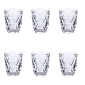 Set 6 bicchieri acqua 340 ml, trasparente, Celine Sibilla