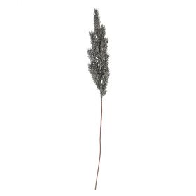 Ramo foglie verdi con glitter h. 88 cm, XMas