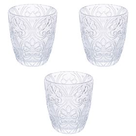Set 3 bicchieri acqua 325 ml in vetro, Sharm Sibilla