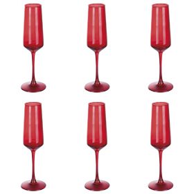 Set 6 flûte 250 ml, rosso, Rubino Sibilla