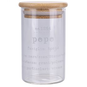 Barattolo pepe 200 ml, coperchio in bamboo, Identikit