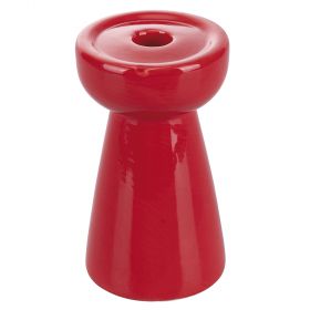 Candeliere rosso in ceramica h. 15,4 cm, XMas