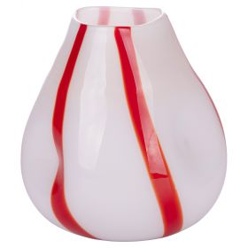 Vaso arredo in vetro riciclato h. 20 cm, Red Velvet Sibilla