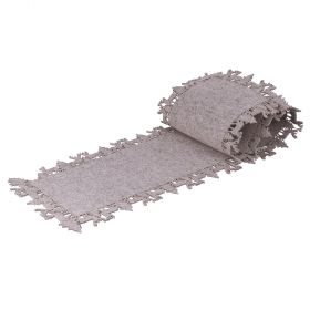 Runner natalizio beige decoro renne in feltro 119x30 cm, Xmas