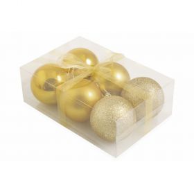 Set 6 palle natalizie oro assortite Ø 6 cm, Santa's House