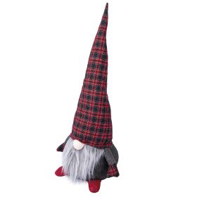 Gnomo grande cappello tartan h. 70 cm, Xmas