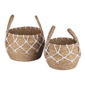 Set 2 ceste in fibra naturale e corda, Natural