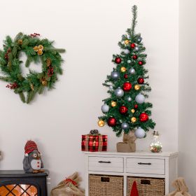 Albero di Natale h.120 cm base in juta, Santa's House