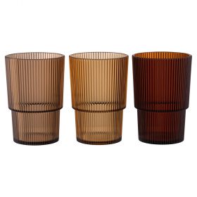 Bicchiere bibita 420 ml, in plastica PS, Shades of Chocolate, Unico