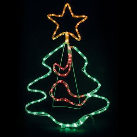 Insegna luminosa albero, uso esterno, Santa's House
