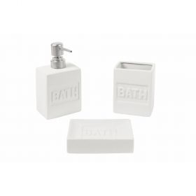 Set bagno 3 pezzi bianco