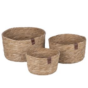 Set 3 ceste in fibra naturale, Natural