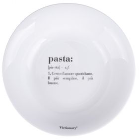 Piatto fondo tondo in vetro opalino