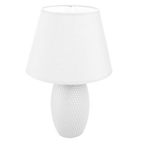Lampada da tavolo bianca in ceramica h 39 cm